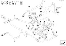 E61N 525i N53 Touring / Steering Hydro Steering Oil Pipes