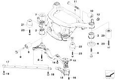 E83 X3 2.0d M47N2 SAV / Rear Axle Rear Axle Carrier