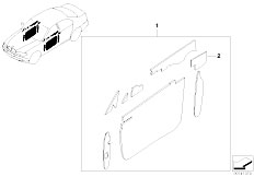 E46 325i M54 Sedan / Restraint System And Accessories/  Protective Covers Front Door