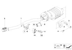 E46 320Cd M47N Coupe / Exhaust System/  Rear Silencer