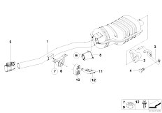 E46 318d M47 Sedan / Exhaust System/  Rear Silencer