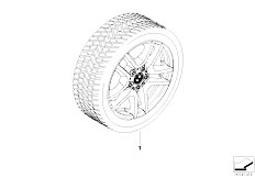 E53 X5 3.0i M54 SAV / Wheels Winter Complete Wheel V Spoke 130