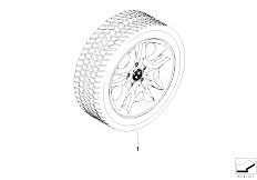 E83N X3 2.0d N47 SAV / Wheels Winter Complete Wheel Double Spoke 111