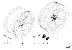 E61N M5 S85 Touring / Wheels/  Bmw Alloy Wheel M Double Spoke 167