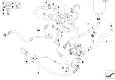E64N 630i N53 Cabrio / Steering/  Power Steering Oil Pipe Active Steering-2