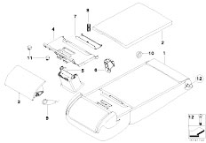 E61N 525i N53 Touring / Seats/  Rear Seat Centre Armrest