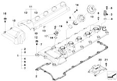 E64 M6 S85 Cabrio / Engine/  Cylinder Head Cover