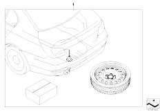 E61 525d M57N Touring / Wheels/  Retrofit Emergency Wheel