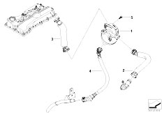 E91 318i N46 Touring / Engine/  Crankcase Ventilation Oil Separator