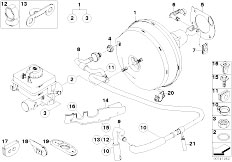 E61 530i N52 Touring / Brakes Power Brake Unit Depression-2