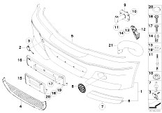 E46 M3 CSL S54 Coupe / Vehicle Trim/  M Front Bumper Trim Panel