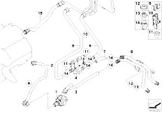 E65 730d M57N Sedan / Heater And Air Conditioning/  Auxiliary Heater Water Hoses