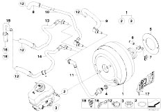 E90 318i N46N Sedan / Brakes/  Power Brake Unit Depression