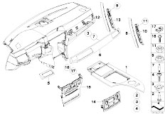 E61 545i N62 Touring / Vehicle Trim/  Retrofit Precious Wood Poplar Bright