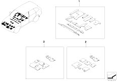 E53 X5 4.4i N62 SAV / Restraint System And Accessories/  Prot Covers Engine Compart Footwell Fr