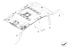 E53 X5 4.4i N62 SAV / Restraint System And Accessories/  Prot Covers Headlining A B C Columns
