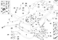 E60 525i M54 Sedan / Steering Power Steering Oil Pipe Dynamic Drive