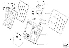 E39 540i M62 Sedan / Seats/  Through Loading Facility Single Parts