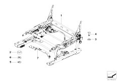 E85 Z4 2.2i M54 Roadster / Seats Front Seat Rail