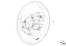 E66 760Li N73 Sedan / Individual Equipment/  Ind Sports St Wheel Leather W Wdn Ring