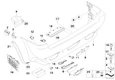 E53 X5 3.0d M57 SAV / Vehicle Trim/  Bumper Trim Panel Rear