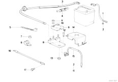 E30 M3 S14 2 doors / Engine Electrical System/  Battery Cable