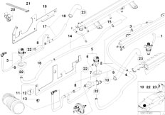 E38 750iL M73N Sedan / Fuel Preparation System/  Valves Pipes Of Fuel Injection System-2