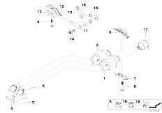 E90 328i N51 Sedan / Exhaust System/  Catalytic Converter Front Silencer