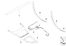 E87 120i N46 5 doors / Vehicle Trim/  Retrof Decor Trim Pieces Alu Kodiaksilb