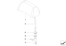 E46 316i N42 Touring / Seats/  Mechanical Headrest Rear