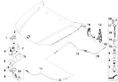 E90N 325xi N52N Sedan / Bodywork/  Engine Hood Mechanism