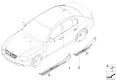 E61 530i N52 Touring / Vehicle Trim/  Retrofit M Cover Entrance