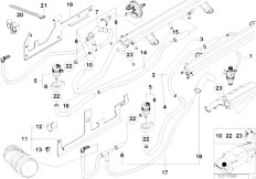 E38 750i M73N Sedan / Fuel Preparation System/  Valves Pipes Of Fuel Injection System-3