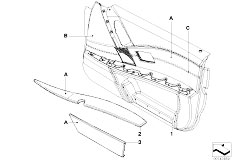 E60 545i N62 Sedan / Individual Equipment/  Individual Front Door Trim Panel Leather