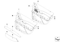 E61 535d M57N Touring / Individual Equipment/  Individual Rear Door Trim Panel Leather