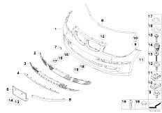 E81 118i N43 3 doors / Vehicle Trim/  Trim Panel Bumper Front