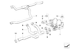 E36 316i M43 Sedan / Heater And Air Conditioning/  Water Valve Water Hose