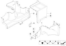 E85 Z4 2.5i N52 Roadster / Vehicle Trim Lateral Trunk Floor Trim Panel