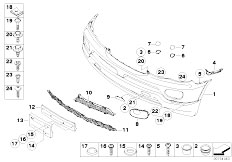 E53 X5 4.8is N62 SAV / Vehicle Trim/  Trim Panel Bumper Front Hp
