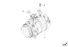 E90N 335d M57N2 Sedan / Heater And Air Conditioning Air Conditioner Compressor-2