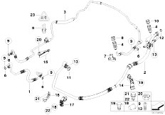 E90N 335d M57N2 Sedan / Heater And Air Conditioning Coolant Lines