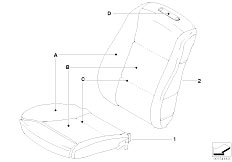 E60N 525d M57N2 Sedan / Individual Equipment/  Individual Cover Comfort Seat Front Lc