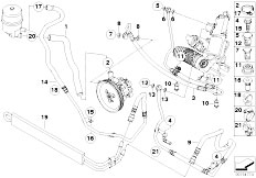 E93 325d M57N2 Cabrio / Steering/  Power Steering Oil Pipe Active Steering-2