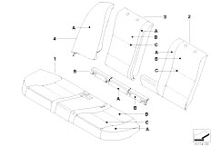 E61 535d M57N Touring / Individual Equipment/  Individual Cover Sport Seat Rear Lc