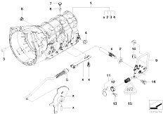 E38 728i M52 Sedan / Automatic Transmission/  A5s325z Housing With Mounting Parts