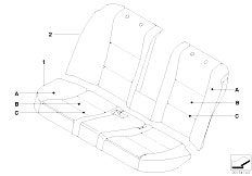 E60 540i N62N Sedan / Individual Equipment/  Individual Cover Sport Seat Rear Lc