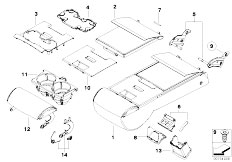 E61 520d M47N2 Touring / Seats/  Rear Seat Centre Armrest-2