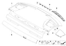 E68 Hydrogen 7 N73 Sedan / Vehicle Trim/  Rear Window Shelf