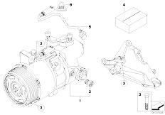 E90 318d M47N2 Sedan / Heater And Air Conditioning/  Air Conditioner Compressor