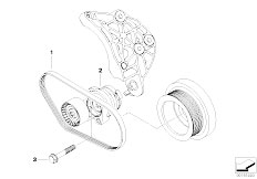 E65 740d M67 Sedan / Engine Belt Drive Climate Compressor